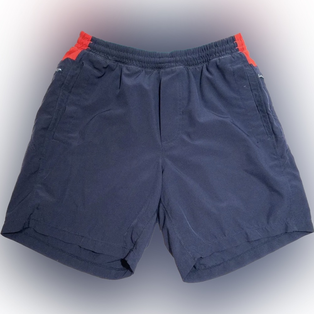 Birddogs Mens Medium Short Boomstick Running Active Lined Stretch Red Blue